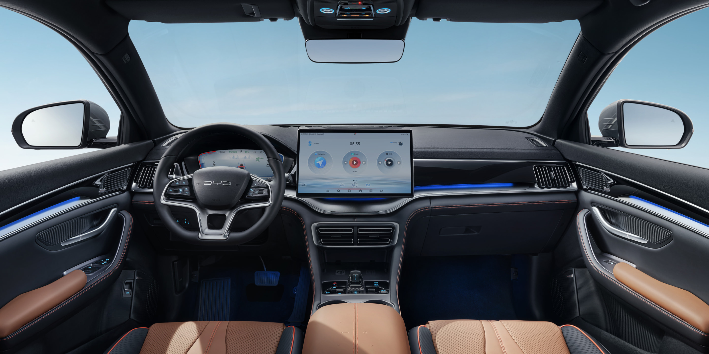 BYD SEAL U DM-i - Intérieur luxueux et spacieux du véhicule Taxi Vidal